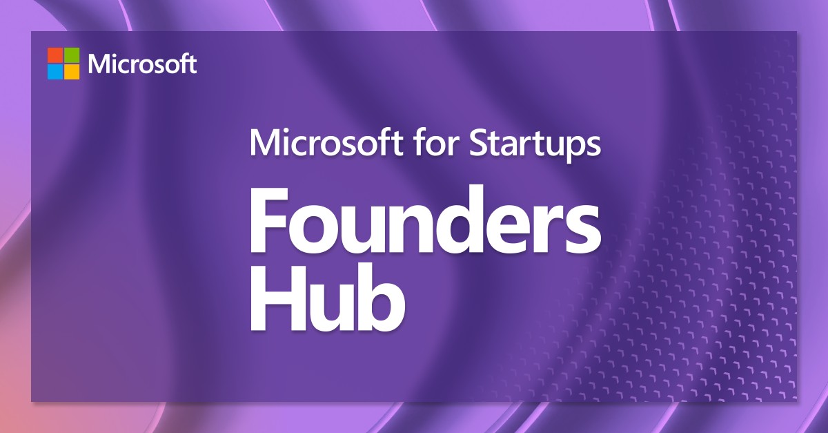 Logo Microsoft for startups funder hub